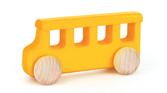 BAJO wooden toy USA school bus